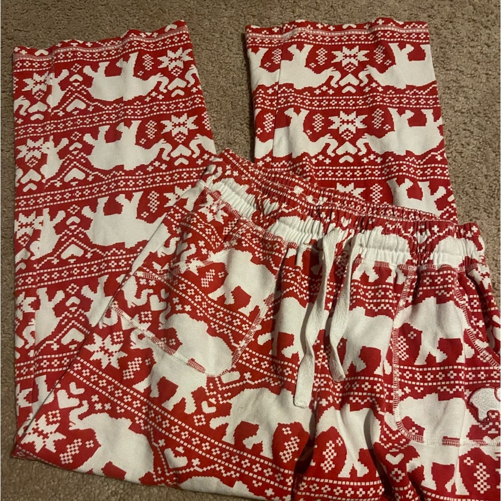 Ivory Ella Red & White Elephant Pajama Pants Women’s‎ Sz Sm